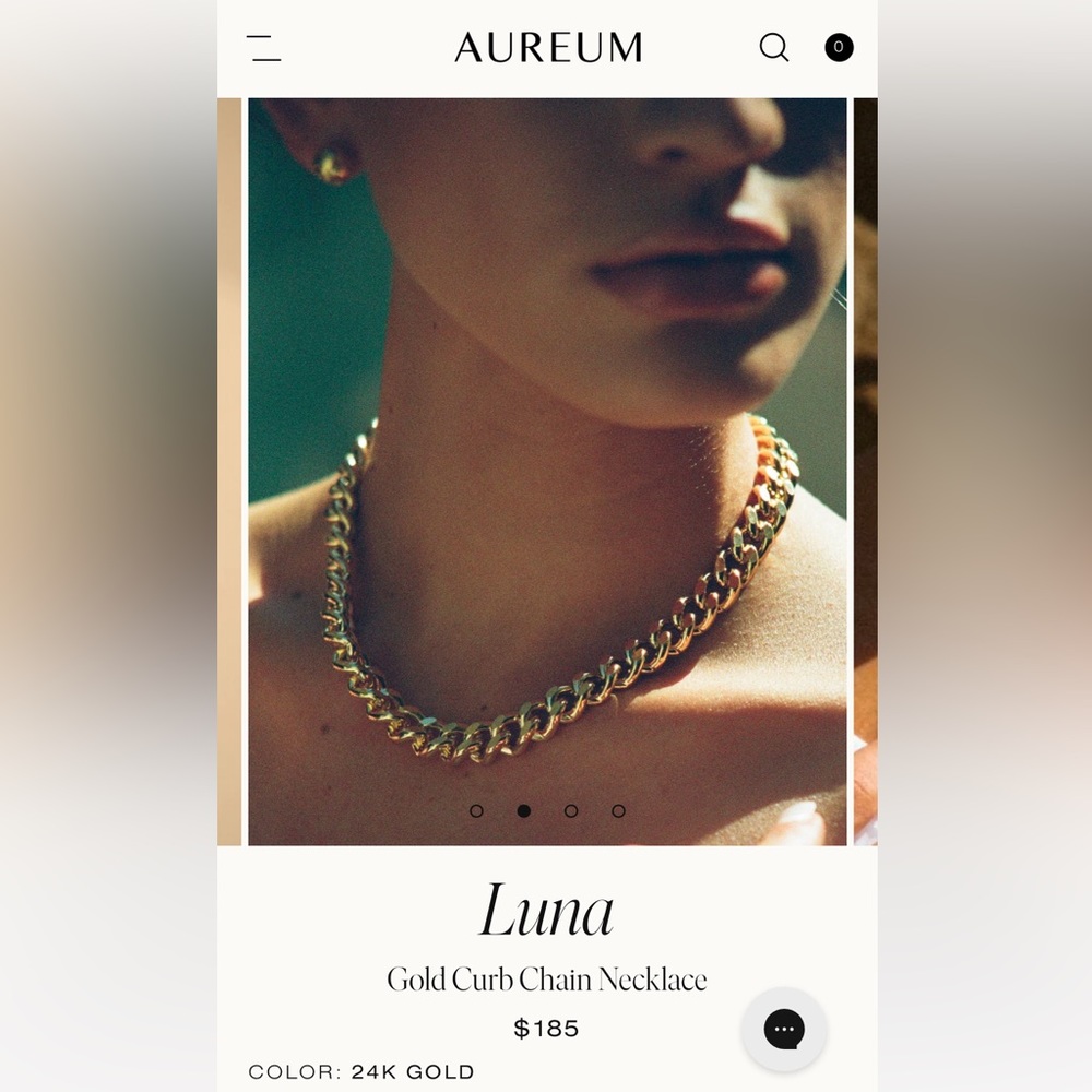 Aureum Luna 24 karat gold necklace
